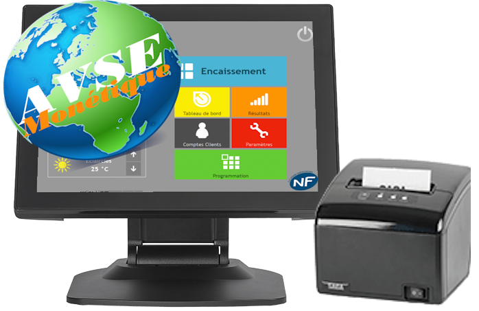 Caisse Tactile 15 Pouces + logiciel NF