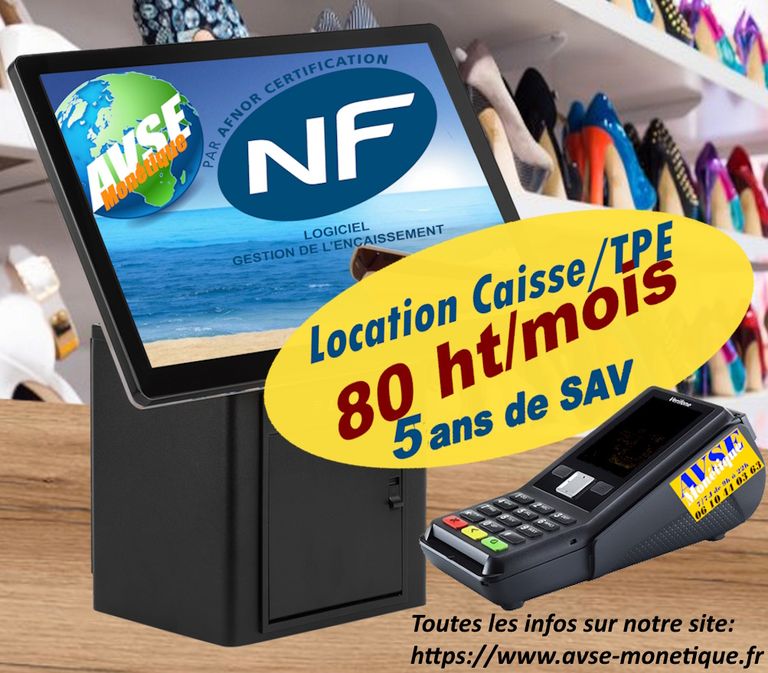 Magasin de Chaussures Caisse CUBO 10 V200 UPOS 80€